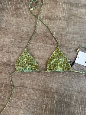 TRIANGL Yellow Geometric String Bikini Set